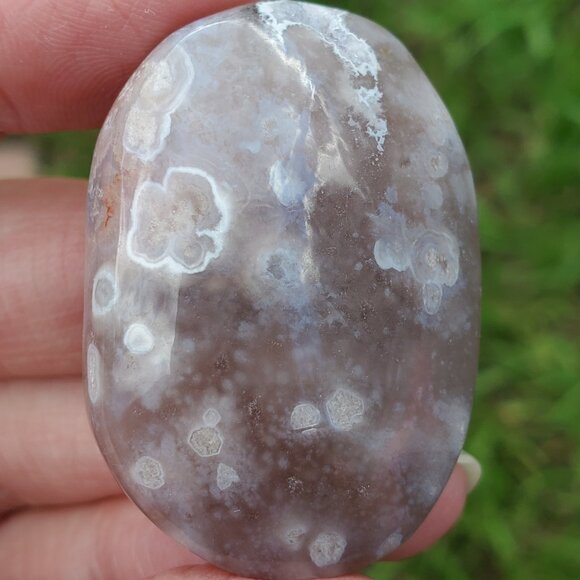 Flower Agate Palm Stone (FA609) - Picture 4 of 8